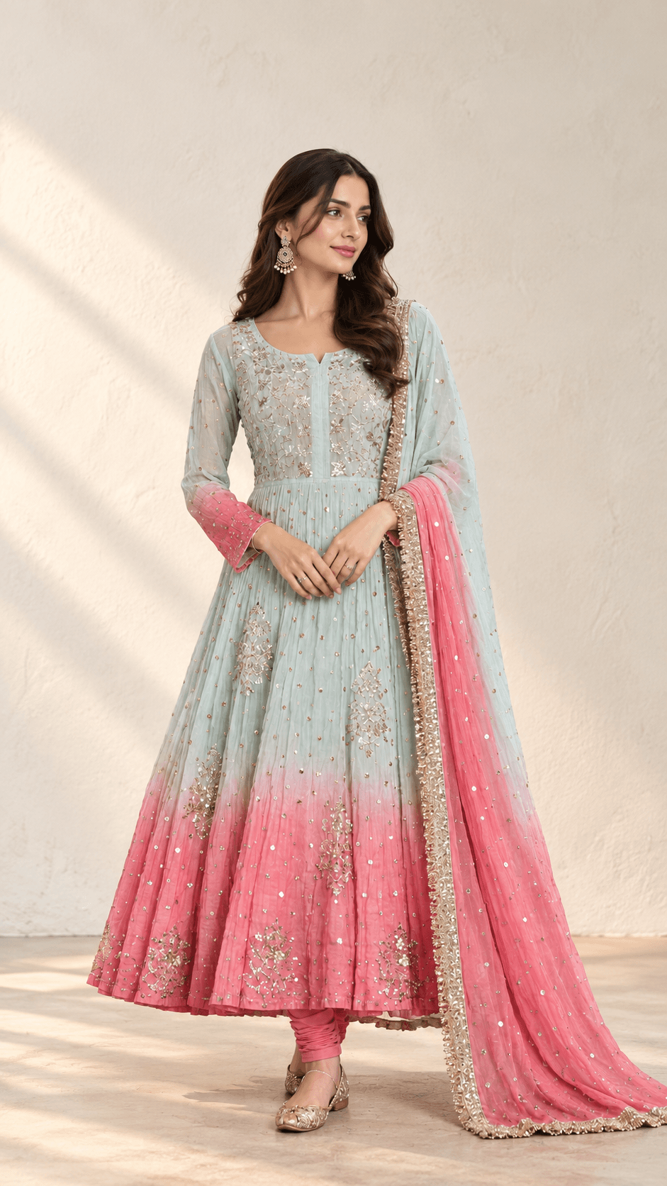 Ombre Mukaish Kalidaars