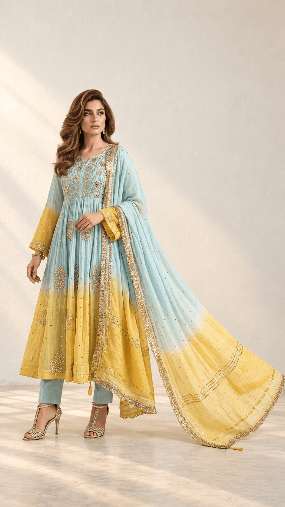 Ombre Mukaish Kalidaars